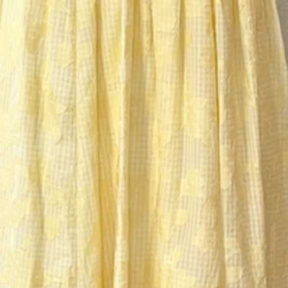 Rachel Parcell Women's Yellow Burnt-out Gingam Midi Dress - Picture 12 of 14